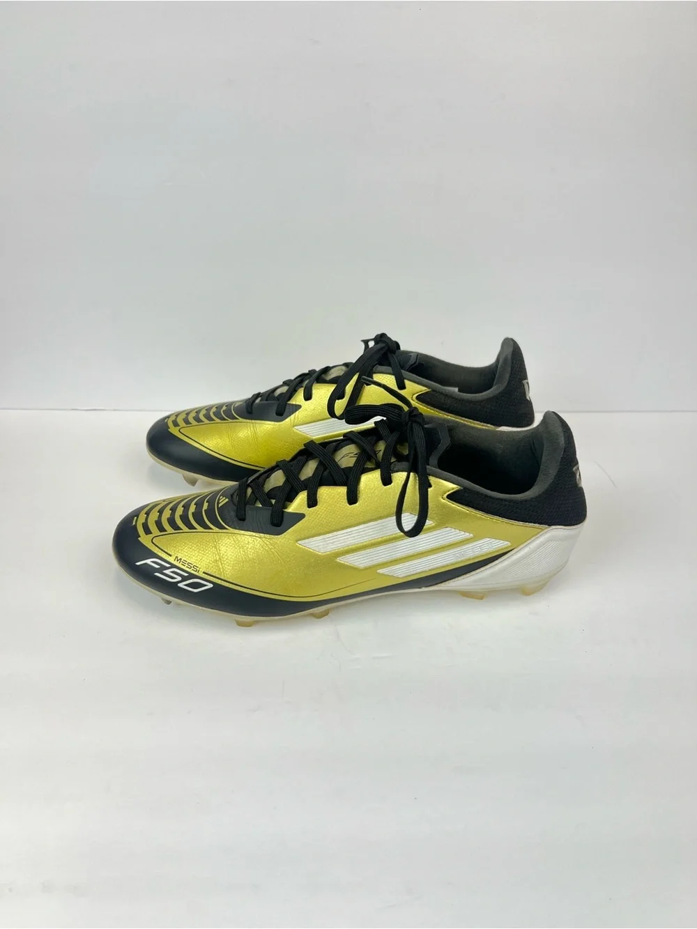 Adidas Messi F50 League FG/MG ME Mens Size 9.5 Soccer Cleats Black Gold IG9274
